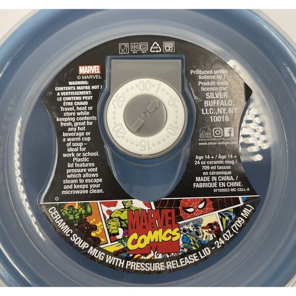 MARVEL COMICS AVENGERs 24oz Coffee / Soup Mug with High Quality Pressure Lid N01 - Picture 5 of 9
